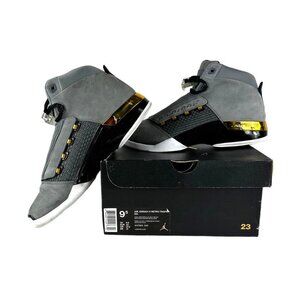 Air Jordan Retro 16 Cool Grey/Metallic Gold Size 9.5 Mens Basketball Shoes (Shir